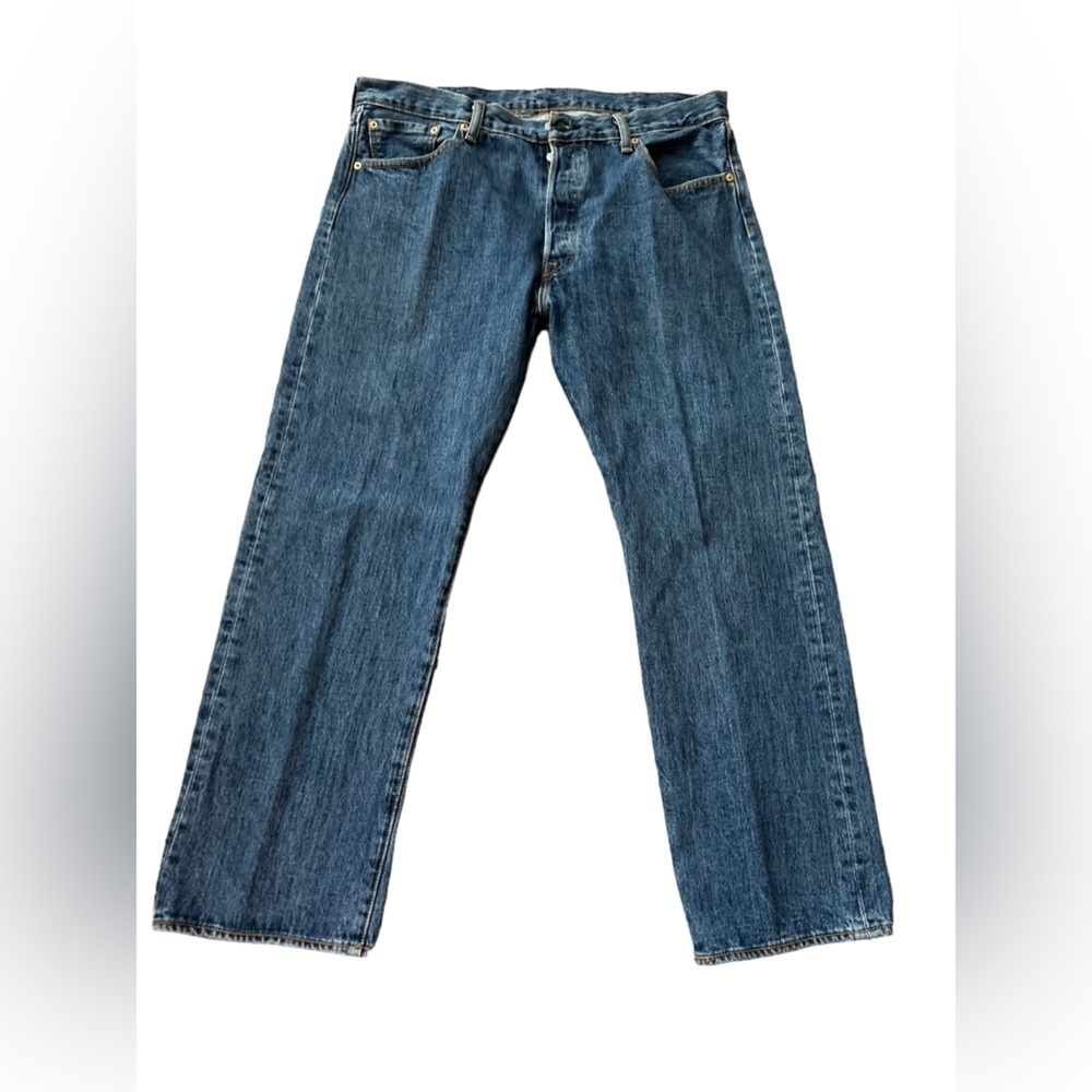 Levi's Men's 505 Jeans W38‎ L30 Blue Denim Straight Leg button up fly